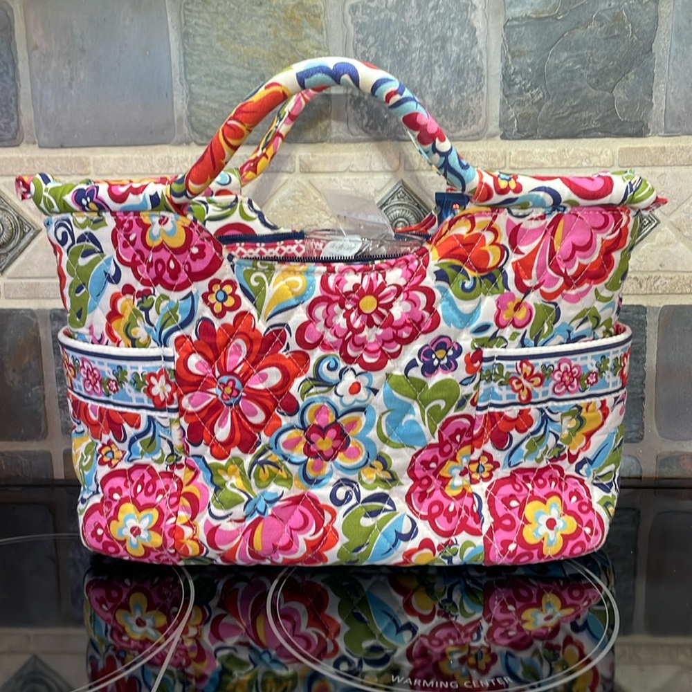 Vera Bradley Hope Garden Satchel retired pattern nice size and bright colors